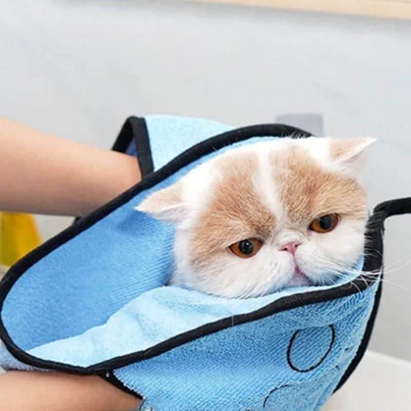 Specially Designed  Pet Bath Towel Quickly Absorbs Water - Dogs or Cats - Purrfect Pet Haven