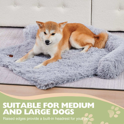 Dog Couch Bed Mat - Fluffy with Blanket - Purrfect Pet Haven