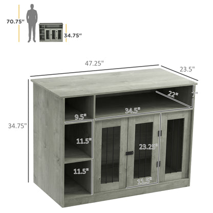 Paws & Storage Crate - 47" Dog Furniture Table - Purrfect Pet Haven