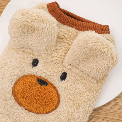 Bear Ears Fleece Coat - Warm Winter Pet Outfit - Purrfect Pet Haven