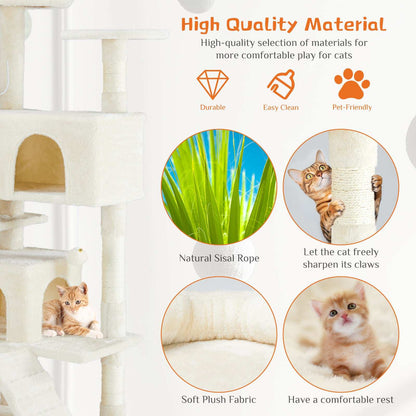 Multi Functional Cat Treehouse Cat Climbing Frame - Purrfect Pet Haven