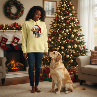 Golden Retriever Santa Hat - Comfort Colors Holiday Hoodie - Purrfect Pet Haven