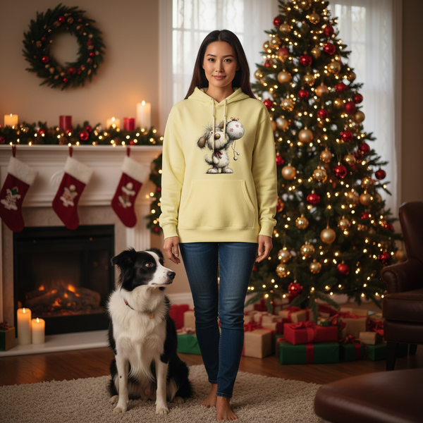 Whimsy Dog Ornament - Comfort Colors Holiday Sweatshirt - Purrfect Pet Haven