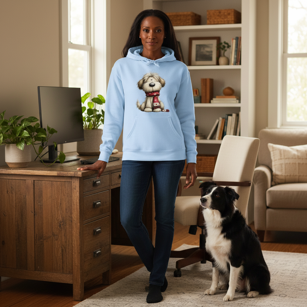 Whimsy Dog Scarf - Comfort Colors Cozy Sweatshirt - Purrfect Pet Haven