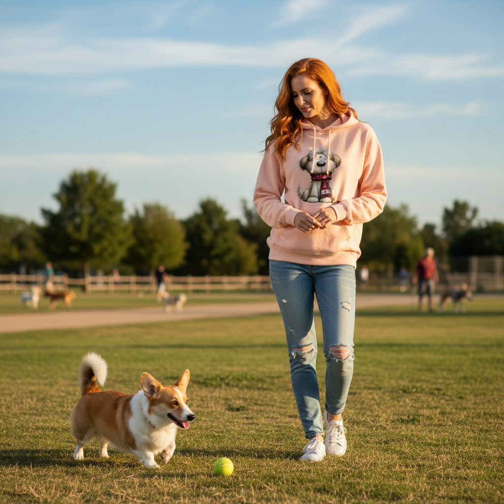 Whimsy Dog Scarf - Comfort Colors Cozy Sweatshirt - Purrfect Pet Haven