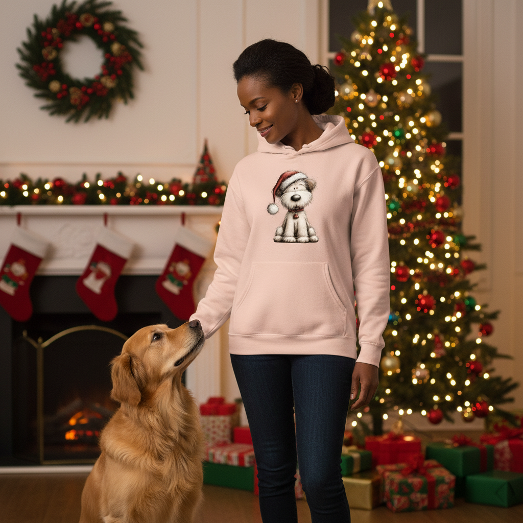 Whimsy Santa Hat - Comfort Colors Holiday Sweatshirt - Purrfect Pet Haven