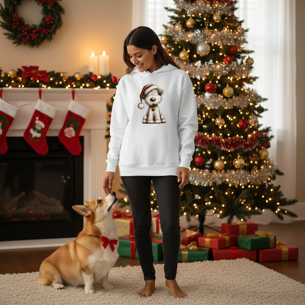 Whimsy Santa Hat - Comfort Colors Holiday Sweatshirt - Purrfect Pet Haven