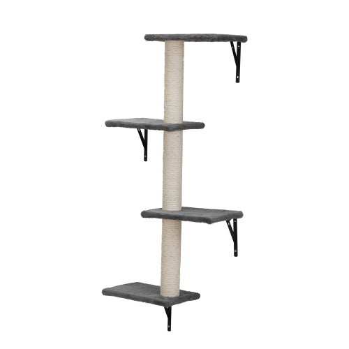 5-Piece Wall-Mounted Cat Tree - Multi-Level Indoor Furniture with Scratch Boards - Purrfect Pet Haven