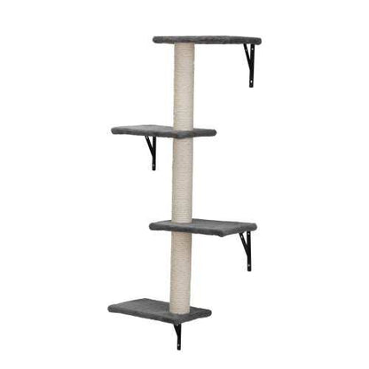 5-Piece Wall-Mounted Cat Tree - Multi-Level Indoor Furniture with Scratch Boards - Purrfect Pet Haven