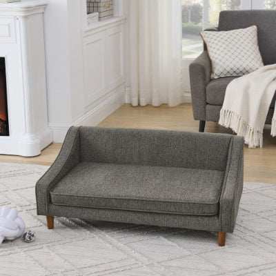 Elevated Dog Sofa Bed - Modern Armrest - Purrfect Pet Haven