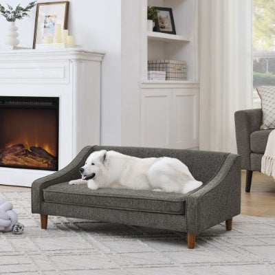 Elevated Dog Sofa Bed - Modern Armrest - Purrfect Pet Haven