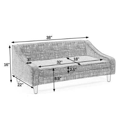 Elevated Dog Sofa Bed - Modern Armrest - Purrfect Pet Haven