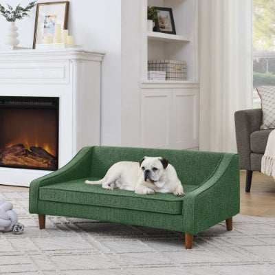 Elevated Dog Sofa Bed - Modern Armrest - Purrfect Pet Haven