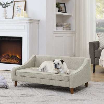 Elevated Dog Sofa Bed - Modern Armrest - Purrfect Pet Haven