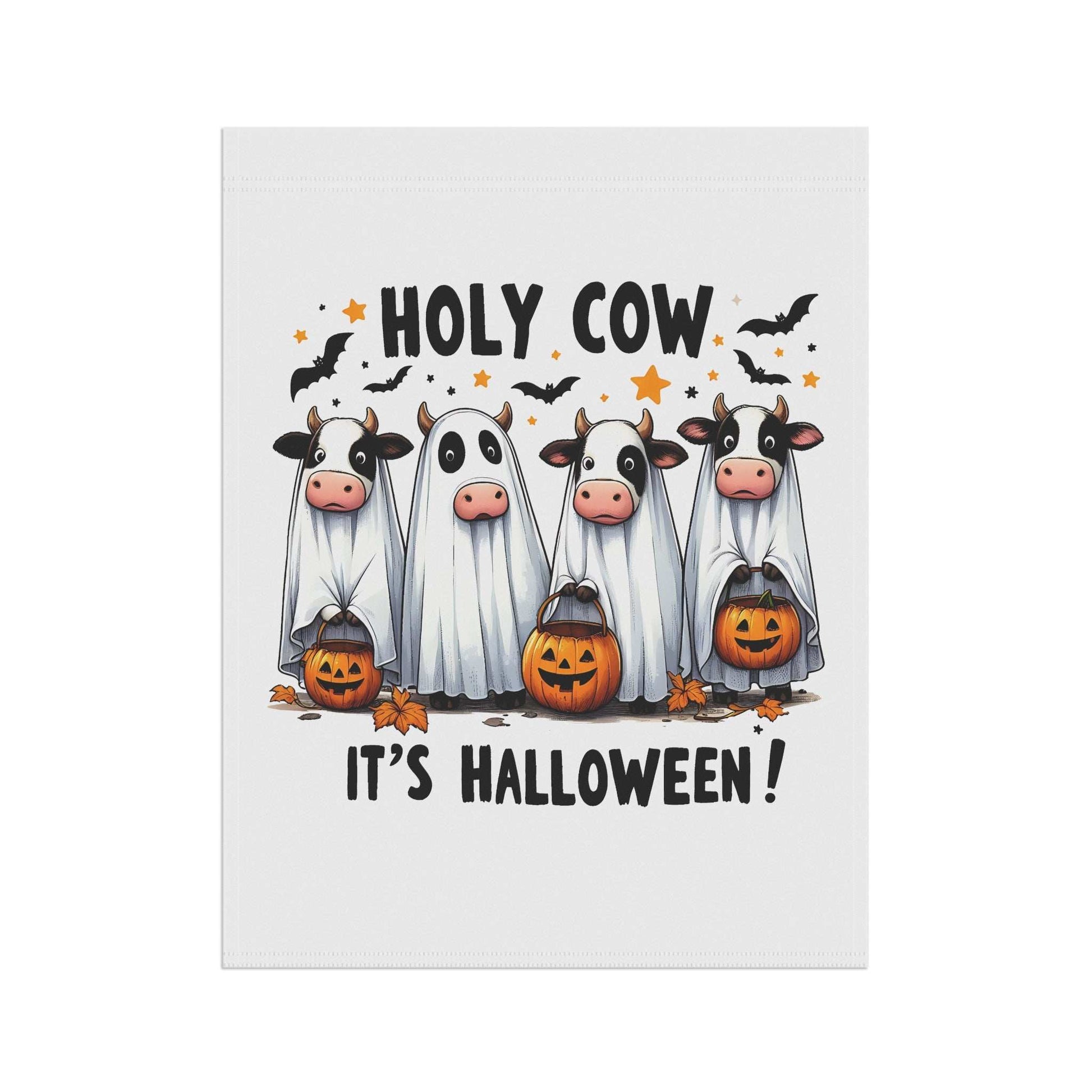 Halloween Garden Banner Flag - Holy Cow It's Halloween - Purrfect Pet Haven