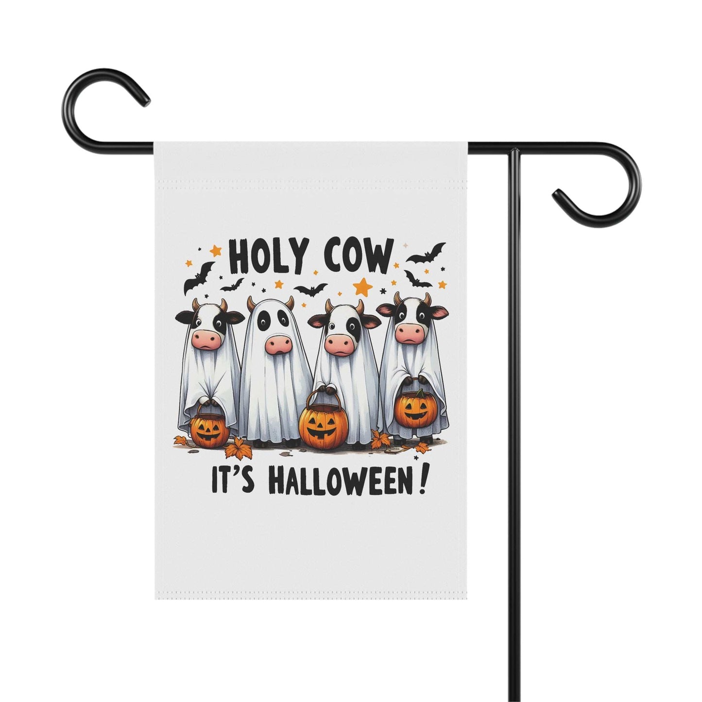 Halloween Garden Banner Flag - Holy Cow It's Halloween - Purrfect Pet Haven