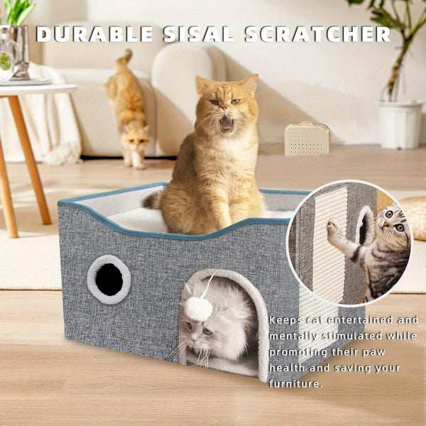 Super Wide Cat House For Indoor Cats, Amazon Logistics, And Wal Mart Platform - Purrfect Pet Haven