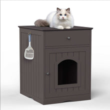 Wefulfil wooden cat litter box enclosure with Drawer & Scoop - Purrfect Pet Haven