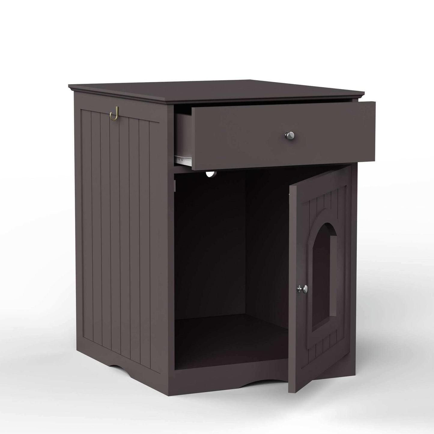 Wefulfil wooden cat litter box enclosure with Drawer & Scoop - Purrfect Pet Haven