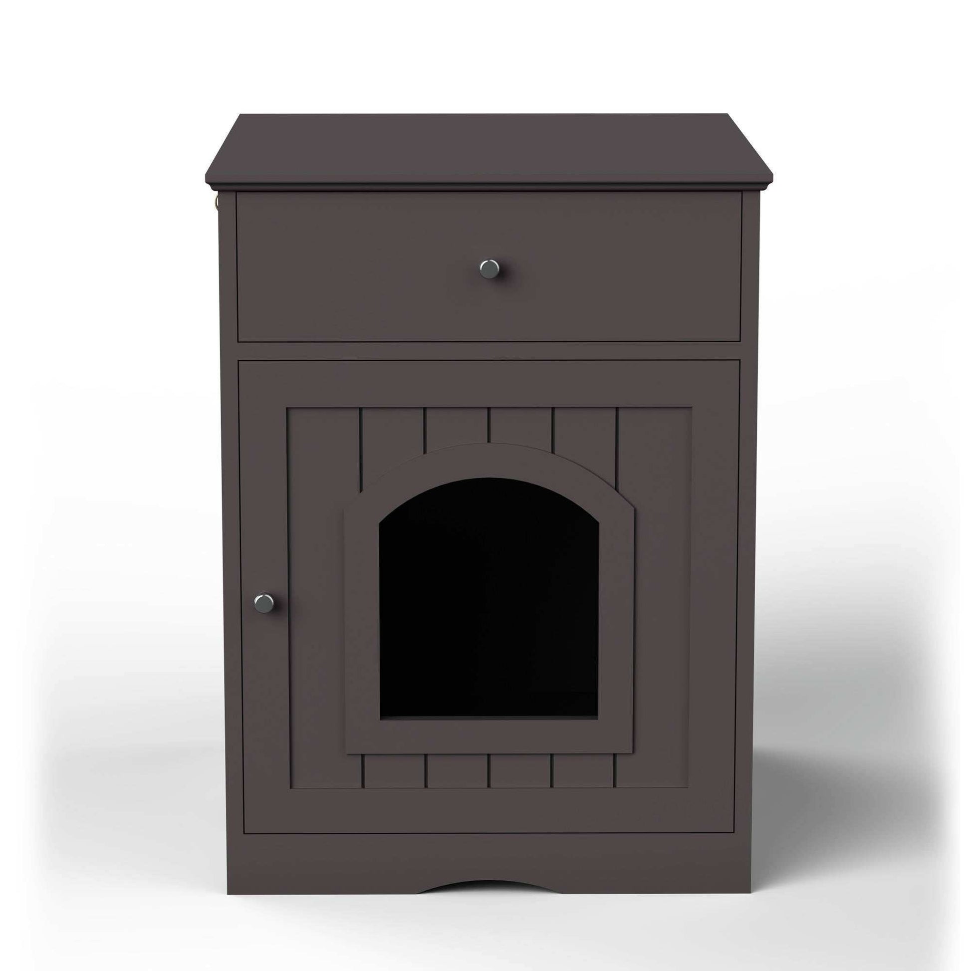 Wefulfil wooden cat litter box enclosure with Drawer & Scoop - Purrfect Pet Haven