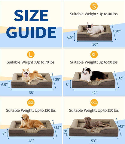 Large Orthopedic Dog Sofa - Foam Mattress - Purrfect Pet Haven