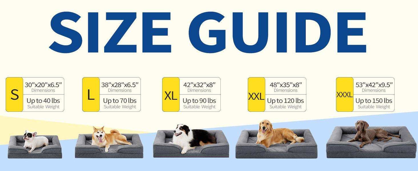 Large Orthopedic Dog Sofa - Foam Mattress - Purrfect Pet Haven
