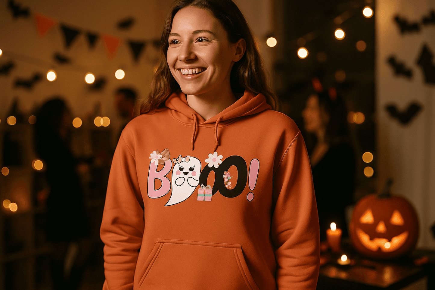 Cute Boo Ghost Hoodie Sweatshirt - Adorable Halloween Style - Purrfect Pet Haven
