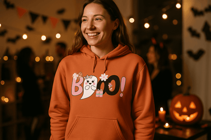 Cute Boo Ghost Hoodie Sweatshirt - Adorable Halloween Style - Purrfect Pet Haven