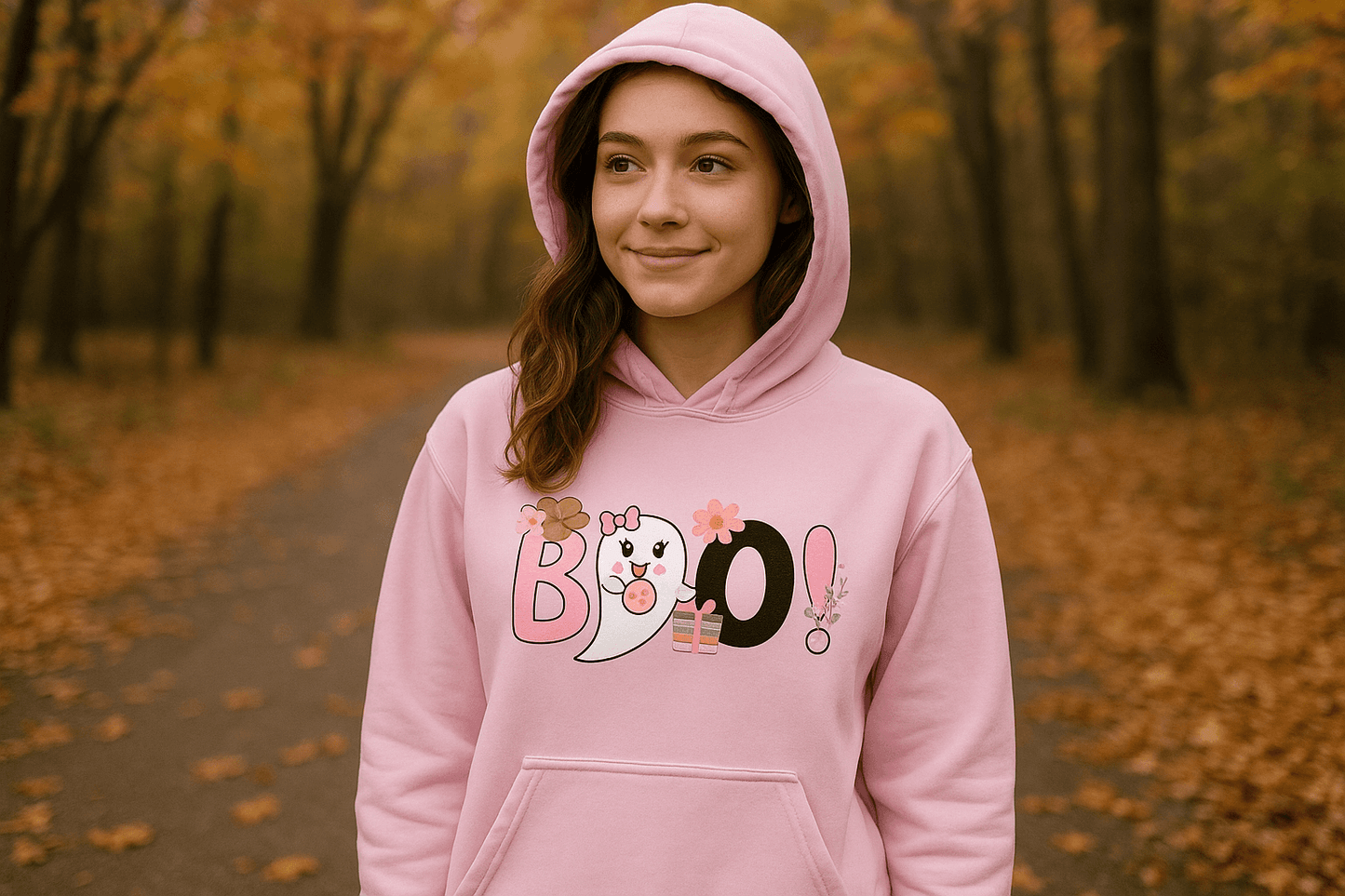 Cute Boo Ghost Hoodie Sweatshirt - Adorable Halloween Style - Purrfect Pet Haven