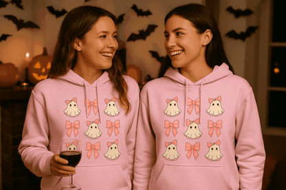Cute Ghost Bows Hoodie Sweatshirt - Adorable Halloween Style - Purrfect Pet Haven