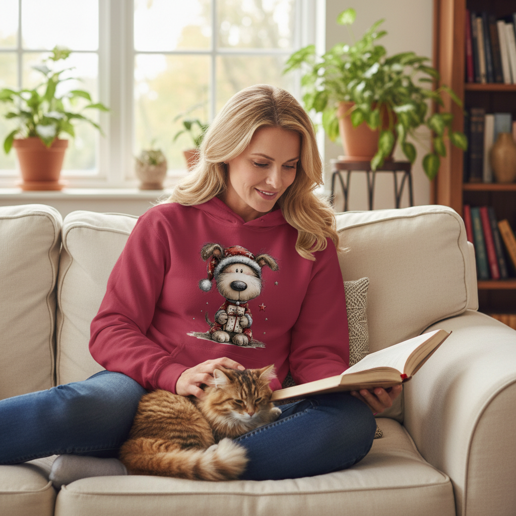 Whimsy Pup Christmas - Dog Lover Holiday Hoodie Gift - Purrfect Pet Haven