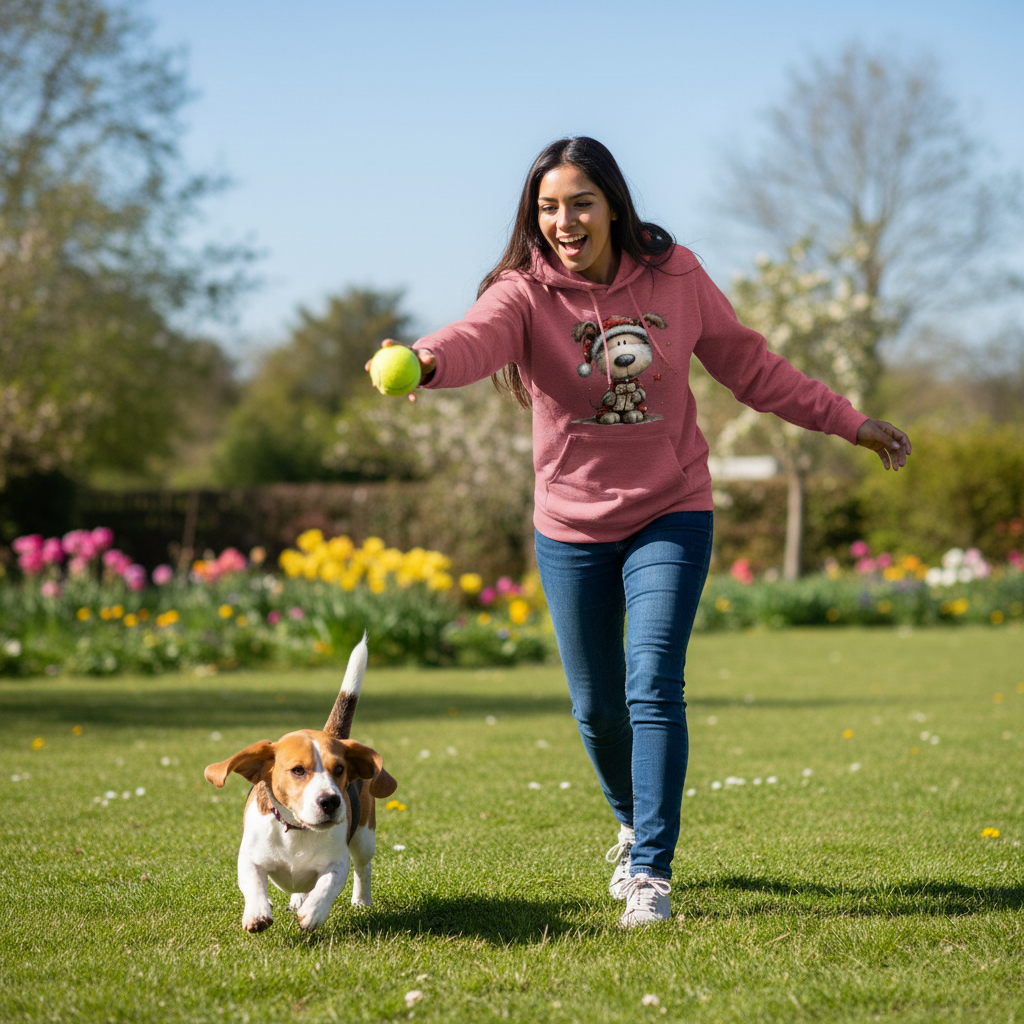 Whimsy Pup Christmas - Dog Lover Holiday Hoodie Gift - Purrfect Pet Haven