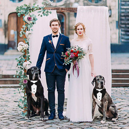 Dog Tuxedo Suit With Bow Tie And Bandana Adjustable Formal Costumes For Small, Medium, Large Dogs Perfect For Weddings Birthdays - Purrfect Pet Haven