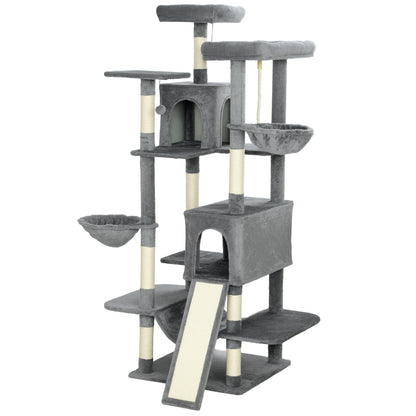Multi-Level Cat Tower 69" - Cat Tree for Multiple Cats - Purrfect Pet Haven
