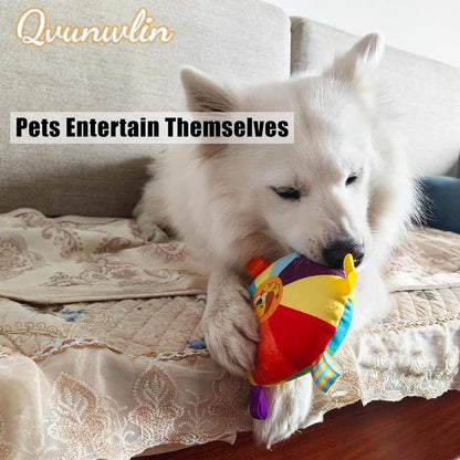 Plush Flying Disc Dog Toy with Bells - Tug of War - Purrfect Pet Haven