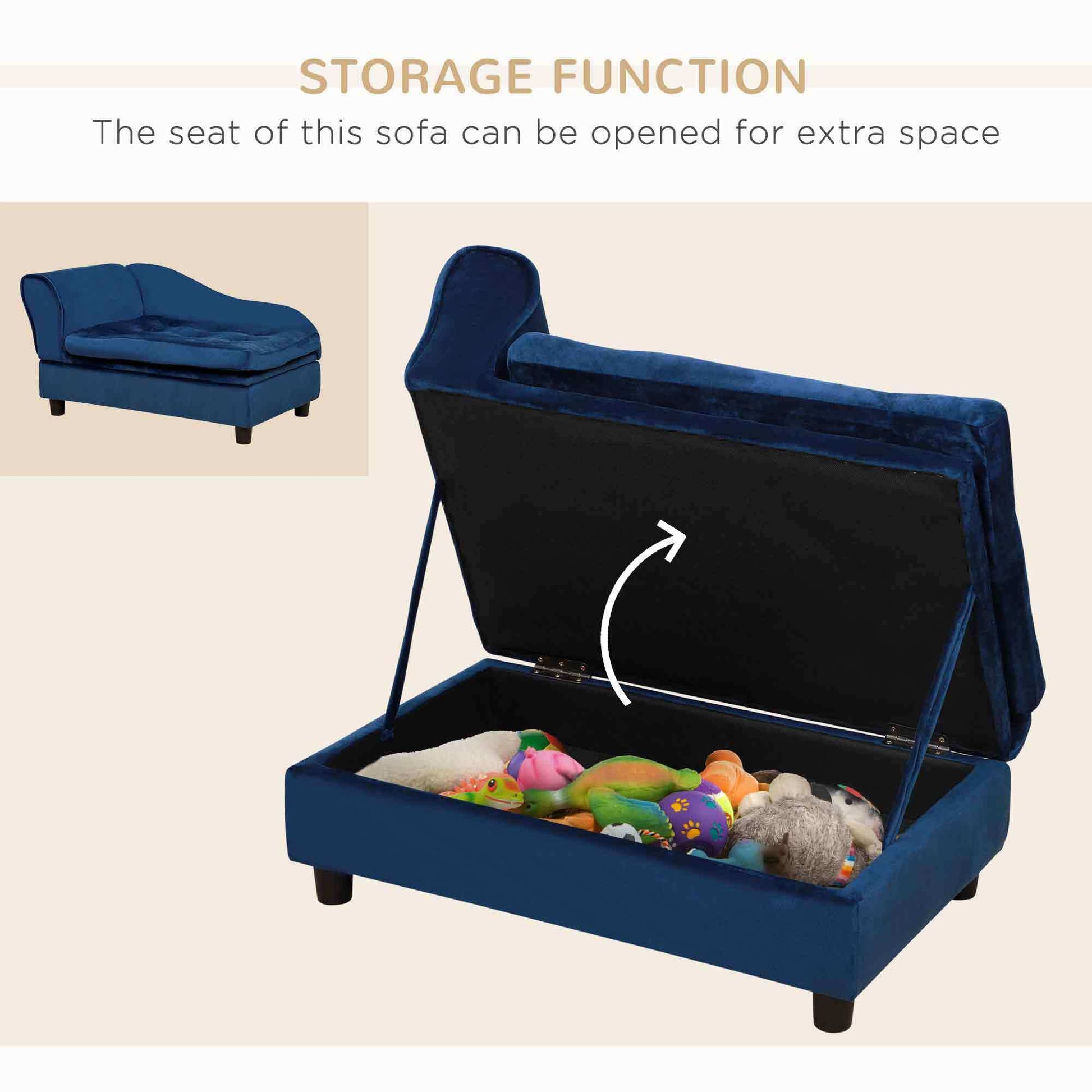 Luxury Small Dog Bed With Hidden Storage - Purrfect Pet Haven