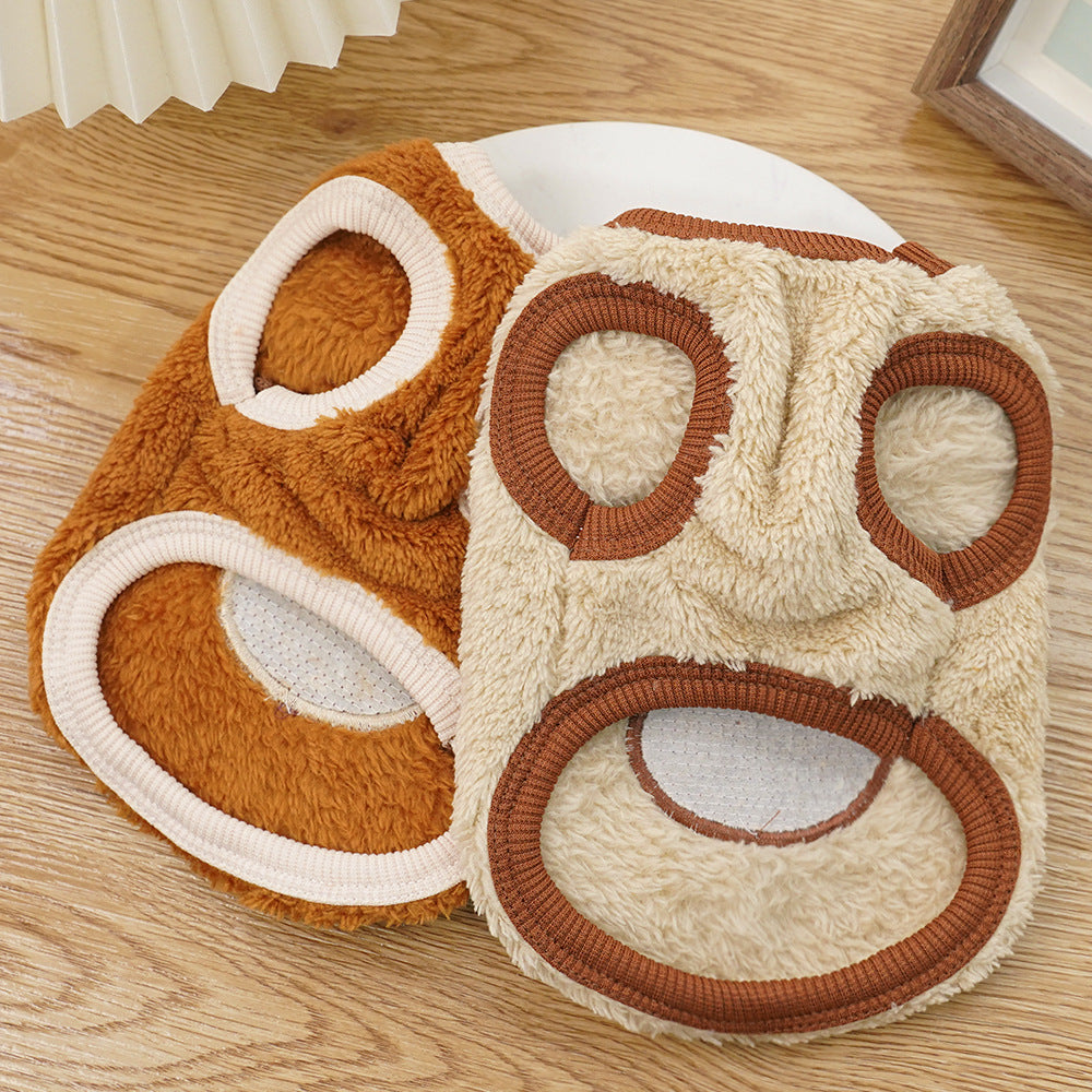 Bear Ears Fleece Coat - Warm Winter Pet Outfit - Purrfect Pet Haven