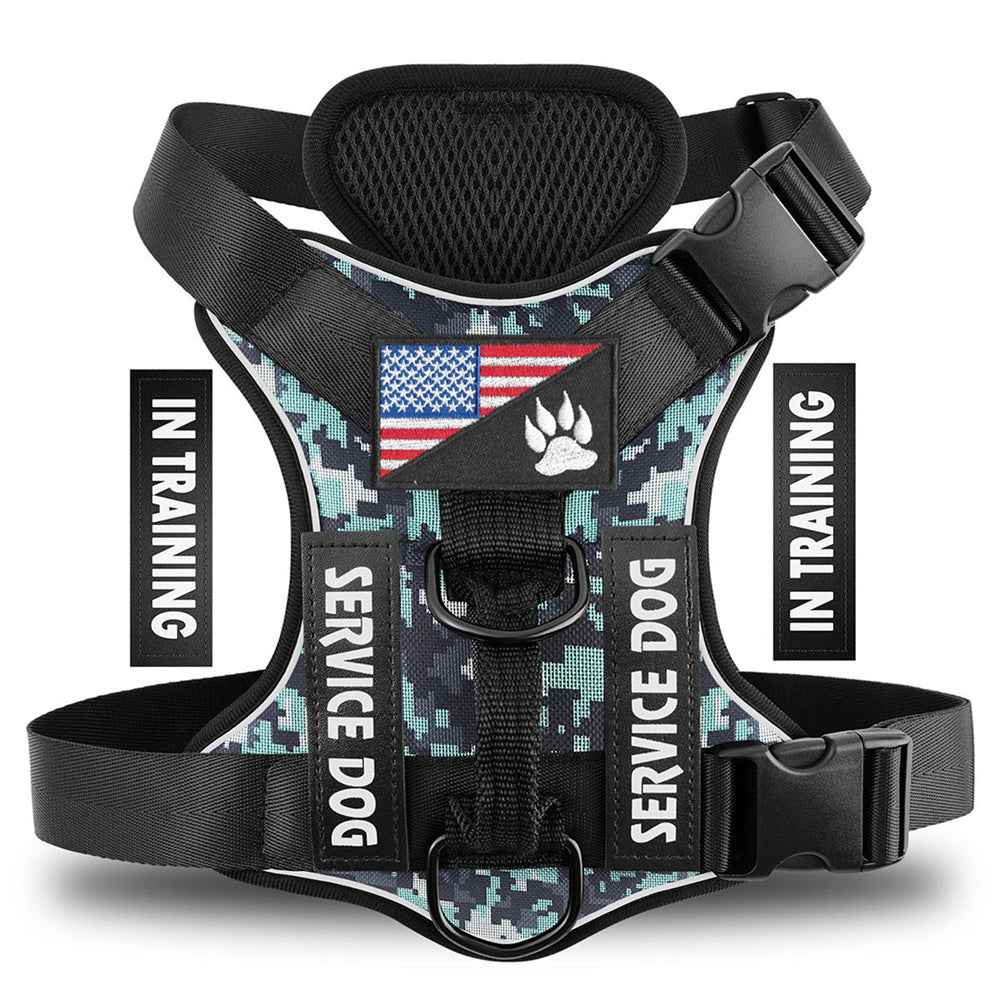 Reflective Breathable Solid Color Polyester Dog Strap