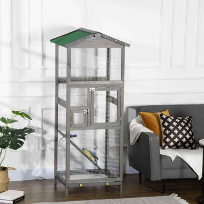 Wooden Bird Cage - Outdoor Aviary House