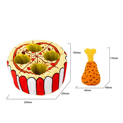 Interactive Chicken Leg Puzzle Dog Toy with Sound - Purrfect Pet Haven