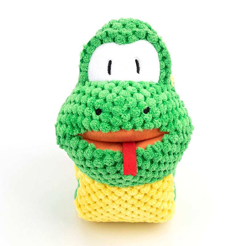 Snuffle Snake Treat Dispenser Puzzle Plush Toy IQ Training Squeaky Dog Toy - Purrfect Pet Haven