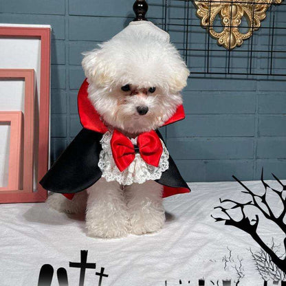 Vampire Cloak Pet Costume - Dramatic Halloween Windbreaker Cape - Purrfect Pet Haven