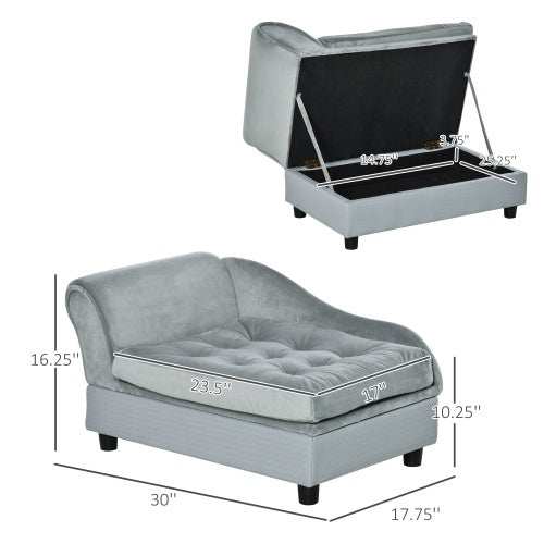 Luxury Small Dog Bed - Hidden Storage - Purrfect Pet Haven