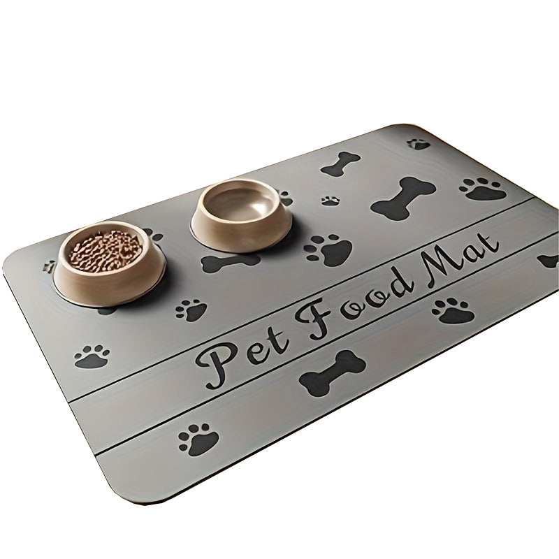 Dog Paws & Bones Pet Absorbent Non-slip Feeding Placemat - Purrfect Pet Haven