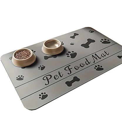 Dog Paws & Bones Pet Absorbent Non-slip Feeding Placemat - Purrfect Pet Haven