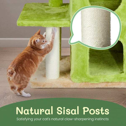 3-inch Yellow-green Speaker-shaped Double-layer Cat House  Hammock Cat Bed - Purrfect Pet Haven