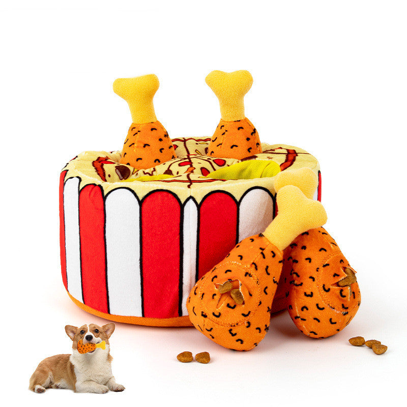 Interactive Chicken Leg Puzzle Dog Toy with Sound - Purrfect Pet Haven