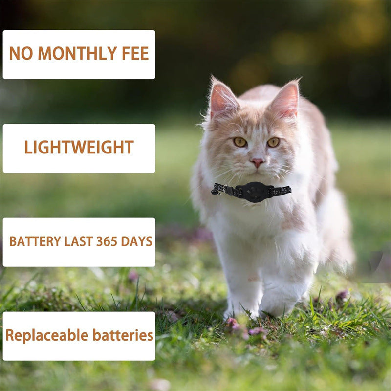 Paw Prints Tracker - Cat Collar with AirTag Holder - Purrfect Pet Haven