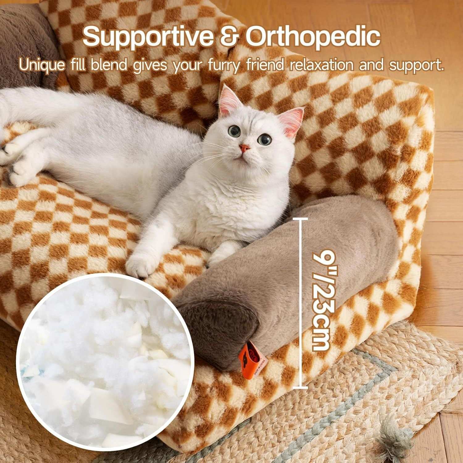 Washable Pet Bed - Fluffy Couch Small-Medium - Purrfect Pet Haven