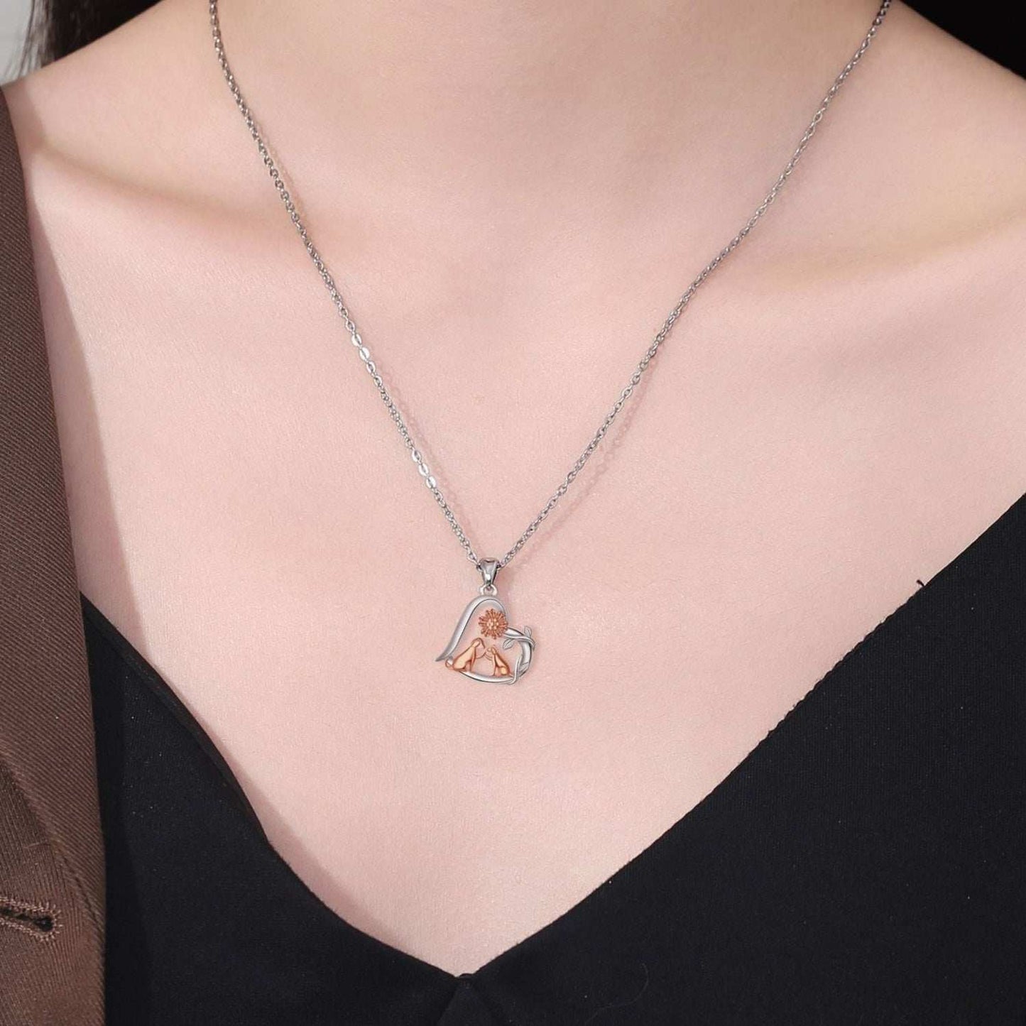 Pastoral Style Pendant Dog Necklace Women - Purrfect Pet Haven